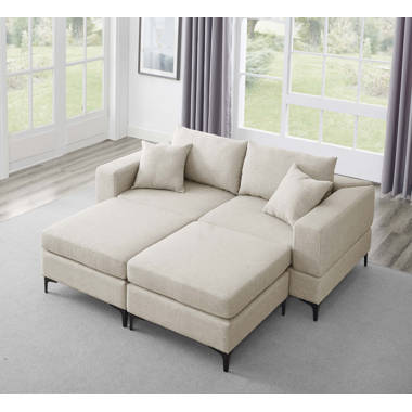 Ebern Designs Laurynn 4 - Piece Upholstered Sectional & Reviews